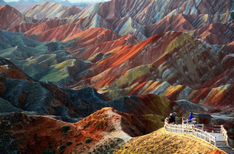 Rochas coloridas Danks Zhangye, China